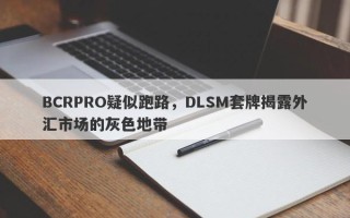 BCRPRO疑似跑路，DLSM套牌揭露外汇市场的灰色地带