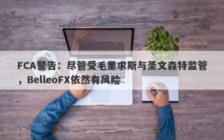 FCA警告：尽管受毛里求斯与圣文森特监管，BelleoFX依然有风险