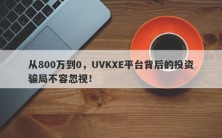 从800万到0，UVKXE平台背后的投资骗局不容忽视！