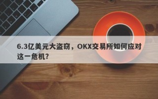 6.3亿美元大盗窃，OKX交易所如何应对这一危机？