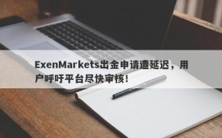 ExenMarkets出金申请遭延迟，用户呼吁平台尽快审核！