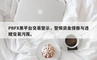 PBFX黑平台交易警示，警惕资金侵吞与违规交易污蔑。