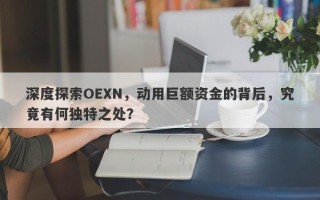 深度探索OEXN，动用巨额资金的背后，究竟有何独特之处？