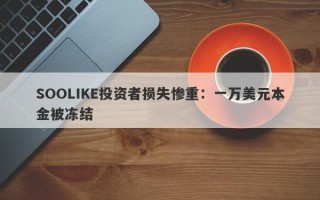 SOOLIKE投资者损失惨重：一万美元本金被冻结