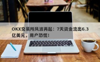 OKX交易所风波再起：7天资金流出6.3亿美元，用户恐慌！