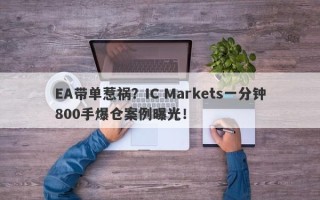 EA带单惹祸？IC Markets一分钟800手爆仓案例曝光！