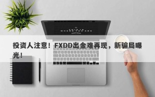 投资人注意！FXDD出金难再现，新骗局曝光！