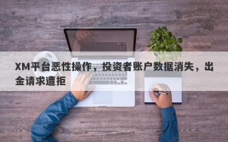 XM平台恶性操作，投资者账户数据消失，出金请求遭拒