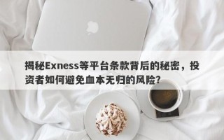 揭秘Exness等平台条款背后的秘密，投资者如何避免血本无归的风险？