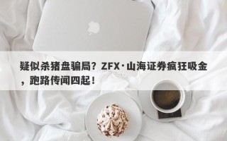 疑似杀猪盘骗局？ZFX·山海证券疯狂吸金，跑路传闻四起！