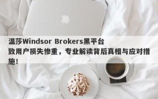 温莎Windsor Brokers黑平台致用户损失惨重，专业解读背后真相与应对措施！