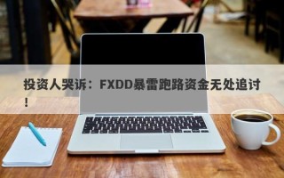 投资人哭诉：FXDD暴雷跑路资金无处追讨！