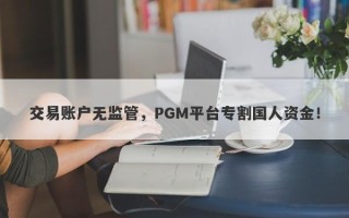 交易账户无监管，PGM平台专割国人资金！