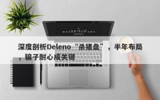 深度剖析Deleno“杀猪盘”，半年布局，骗子耐心成关键